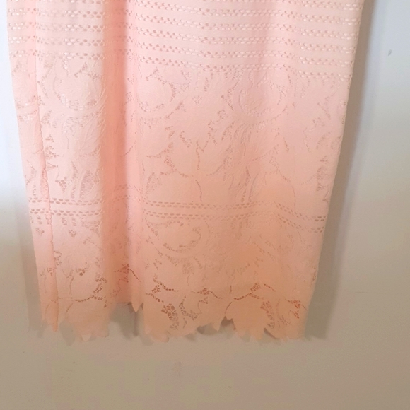 ASOS TALL NWT Size 18 Pastel Pink Lace Overlay Summer Dress - Picture 4 of 6